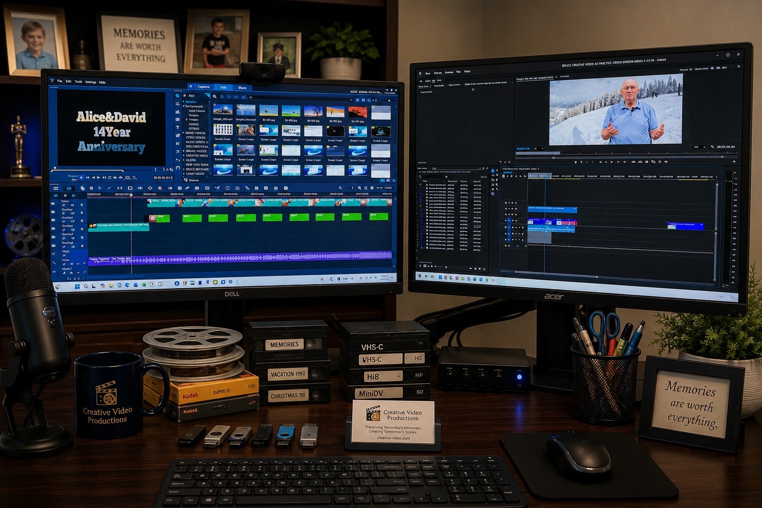 Professional video editing workstation